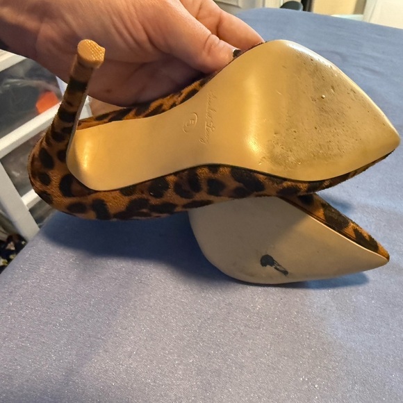 Elizabet Lang Brown and Black Stiletto Heels with Leopard Print - Picture 6 of 6